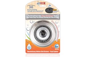 SinkShroom Revolutionary kosz do zlewu bez zatykania z korkiem, stal nierdzewna