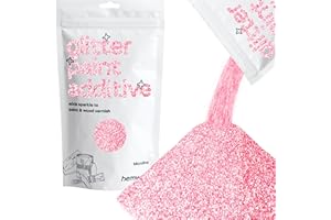 Hemway Glitter Paint Additive 100g / 3.5oz Crystals for Acrylic Emulsion Paint - Interior Wall, Furniture, Ceiling, Wood, Varnish, Matte - Microfine (1/256" 0.004" 0.1mm) - Light Rose Gold
