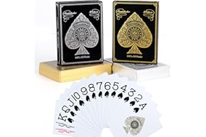 SONDENG 2 Pack Plastic Playing Cards,Waterproof Deck of Cards,Poker cards,Jumbo Index Large Print Playing Card for Adults,Premium Professional Standard Poker Card Set for Gift