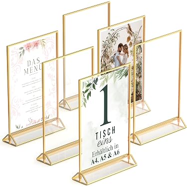 30 Goldene Tischnummernhalter – 5 Cm Hoch, Stabile Metallbasis, Für Hochzeit, Geburtstag, Büro, Tischkarten