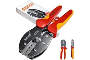 BAURIX® Pince à sertir MC4 [2,5-6mm²] I Pince à sertir solaire pour câbles PV MC4, connecteurs solaires MC4, câbles solaires, connecteurs solaires PV, connecteurs Y I Outil MC4