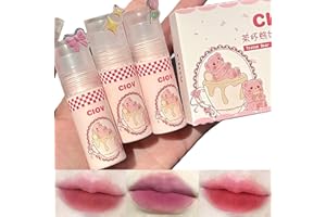 BEKOEEN 3Pezzi Teacup Bear Velvet Gloss Labbra Set, impermeabile Matte Lucidalabbra Bambina, set di rossetti a lunga tenuta, Smooth Korean Lip Mud Lip Stains Makeup Set