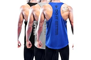 Boyzn 1 or 3er Pack Tank Top Herren, Sommer Ärmelloses T-Shirts Atmungsaktive Muskelshirts Achselshirts, Fitnessstudio Workout Tank Top Sport Unterhemd Gym Bodybuilding Sleeveless T Shirt für Laufen