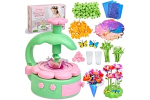Gudotra Manuell aktivitet barn gör-det-själv blomma skapande flicka 3 år + kit gör-det-själv blombukett skapelse med blommaskin barn blomma tyg gåva flicka 4 5 6 7 8 9 10 år gammal Jou