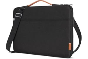 DOMISO 17 pulgadas Funda para portátil de Funda impermeable a prueba de golpes Funda protectora para portátil para bolso de hombro para 17.3" HP Pavilion 17/HP Envy 17/HP 17/MSI/IdeaPad 321,Negro