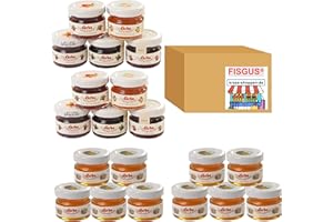 20 Mini Gläser - 10 x Darbo Konfitüre in 5 Sorten - 10 x Darbo Blütenhonig in Mini Gläsern - Ein Bundle von FISGUS® by krass-shoppen-de