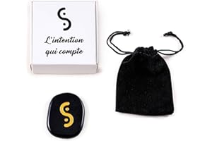 Obsidienne Naturelle gravée - Pierre de Protection Porte Bonheur - Amulette – L'intention qui compte