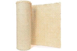 URPIZY 150x45cm Fabric Roll Cane Webbing, Natural Rattan Webbing for Caning Projects, Woven Open Mesh Cane for Cabinet Chair, Furniture DIY Supplies