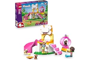 LEGO Friends Puppy Playground Toy - incl. a Park with a Slide, 2 Mini Dolls & 3 Pet Dog Animal Figures, plus Accessories - Creative Gift for 4+ Year Old Girls - 42665
