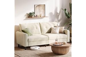 ‎LINSY HOME LINSY HOME Sofa 3 Sitzer, 201cm Breit Sofas mit Verstellbarer Sitztiefe, Kleine Sofacouch für Wohnzimmer Schlafzimmer Wohnung Büro