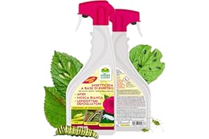 Albagarden - PIRETRO Insetticida Piante Naturale - Elimina Afidi, Mosca Bianca, Moscerini E Lepidotteri - Rapida Azione Abbattente Per Tutti i Tipi Di Piante - Spray Pronto Uso 500 ml