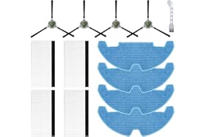 Fixbetter Repuesto para LEFANT M330 Pro robot aspirador, 4 cepillos laterales, 4 filtros HEPA, 4 toallitas, 1 cepillo de limpieza (13 unidades)