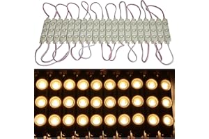 LED-Mafia Lot de 20 modules d'injection 1,5 W SMD LED IP65 - Éclairage publicitaire - Blanc chaud 2800-3500 K