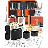 38+4 Piece Pick Set, Eventronic Set of 38 Pick with 4 Transparent Training Locks, Lockpicking Removal Set for Beginners and P