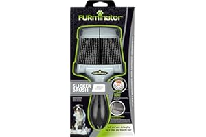 FURminator Slicker Brush Carda Grande/Suave para separar y desenredar el pelo de los perros y gatos