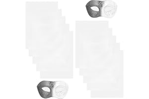 Giantree 10-Pack Furs Suit Eye Masks Net, Plastic Mesh, Hard Linen Nets, Waterproof Printable PVC Eye Mask Net Suitable for Fur Cosplay Props, Fur Suit Crafts Mask DIY Crafts, 11.8 Inches x 7.9 Inches