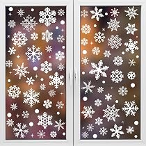 223 Stück Weiße Schneeflocken-Fensteraufkleber, Wiederverwendbar – Weihnachtsdeko Für Fenster