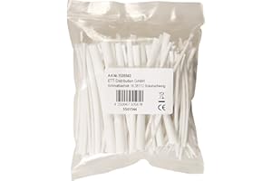 MC POWER Schrumpfschlauch Set | 100-teilig, weiß, Sortimentsbeutel | Kabelschutz, Isolierung für Elektronik, Werkstatt