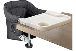 Toogel Hook on High Chair with Removable Dining Tray for Babies and Toddlers 6-36 Months, Portable and Foldable Table Seat for Home and Travel, Baby Feeding Chair with Storage Bag (Black)