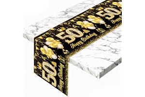 Hejo 50 år gammal födelsedagsbordslöpare, 180×35 cm födelsedagsbordsdekoration, födelsedagsdekoration, grattis på födelsedage
