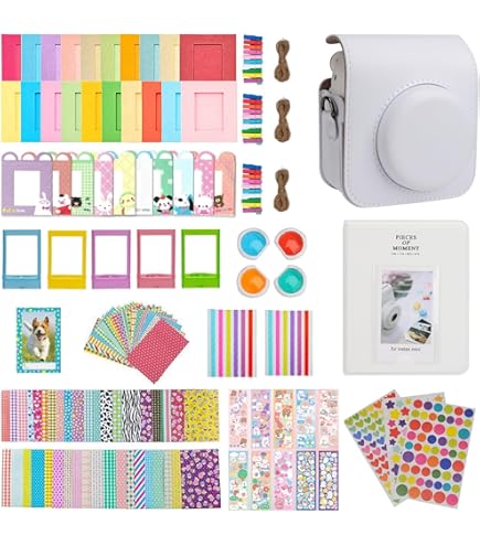 Kit Accessoires Pour Fujifilm Instax Mini 11/12 - Sac, Album, Miroir Selfie, Cadres, Autocollants - Cadeau Parfait