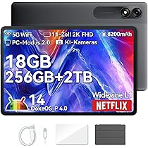 Blackview Tablet 11 Zoll Android, 2K FHD+ Tablet Gaming