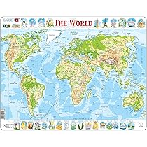 Larsen Puzzle Mappa Danimarca 66 Pezzi - Educativo Per Bambini Con Animali E Geografia