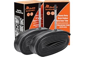 YUNSCM 700C Heavy Duty Bike Inner Tubes 700x18C/32C 700x25C/34C 18/32-622 25/34-622 FV60mm Long Presta Valve 28" Bicycle Tubes Compatible 700x18C 700x23C 700x25C 700x28C 700x32C 700x34C MTB/Road Bike Tyres