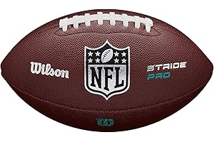 Wilson NFL Stride Pro Eco Football, Crafted from Eco-Conscious Materials, Made from Smooth Composite Leather, Featuring Precision Seams and NFL Lacing, Ready For Play, Colour: Brown, Official Size