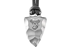 Element of Gods Titan Faustkeil V2 Motor Twin Cam Amulett aus Reintitan Herrenschmuck Anhänger Lederband