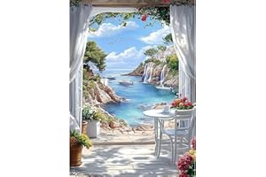 MEIYUDA 5D Diamond Painting Paisaje, Pintura Diamante, Diamond Painting Kit Completo Manualidades Adultos Regalo Niños, Diamond Painting Para Decoración De Pared Del Hogar 30x40cm