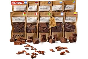 TERRAGEM Zeremonieller Rohkakao - Kakaomasse 10x100g - Rohkakao Zeremonie - Keto Trinkschokolade ohne Zucker - Rohkakao Block - Spirituell Kakao - Trinkkakao - Rohkakao Schokolade - Kakaobohnen