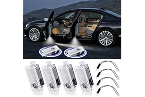 Auniq Proiettore logo luce porta auto per BMW, 4 pezzi Luce LED di benvenuto dell'automobile Luce del proiettore della porta dell'automobile HD Compatibile con 1 2 3 4 5 6 7 X1 X2 X3 X4 X5 X6 Serie