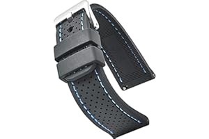 STUNNING SELECTION ALPINE Sporty Premium Soft Silicone Adjustable Watch Band - Replacement Rubber Watch Bands for Women & Men - Waterproof Quick Release Watch Straps - Compatible with Regular & Smart Watch Bands