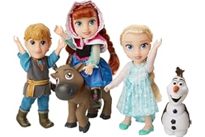 Frozen Disney Deluxe Petite Doll Gift Set - Includes Anna, Elsa, Kristoff, Sven and Olaf! Dolls Are Approximately 6 inches Tall - Perfect For Any Fan!
