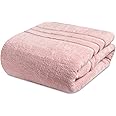 Towelogy Extra Large Bath Towels for Adults 90x140cm 100% Egyptian Cotton Zero Twist Absorbent & Super Soft Hotel Quality Bath Sheet | Ecofriendly Oeko-Tex Certified (Blush, 1)