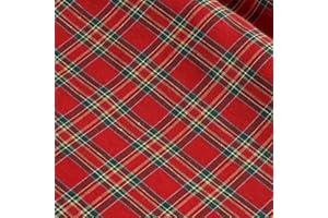 GALEONE - BIANCHERIA E TESSUTI GALONE BIANCHERIA E TESSUTI Stoffa Al Metro Tessuto Multiuso Comfort Versatile Stoffa Natalizia Fantasia Scozzese Stoffa Cotone Al Metro (280X50 CM)