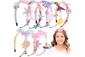 BUYUPOP Haarreifen Mädchen - Geschenk für Mädchen Bastelset Kinder ab 6 jahre - Haarschmuck Mode, Kindertag Geburtstag Geschenk Mädchen 4 5 6 7 8 9 10 Jahre (Meerjungfrau)