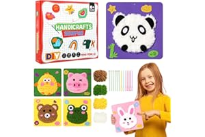YOTOY Gifts for 3-8 Year Old Kids Girls: Embroidery Sewing Craft Kit for Beginners 6 Pack Kids Sewing Kit Toys for Girls Age 5 6 7 8 9 10 Birthday Presents Toy for Toddler Ages 6-12 Animal Making Kit