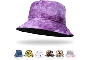 Keho Bucket Hats Women - Reversible Cotton Summer Beach Sun Hats Foldable Fisherman Hat for Travel Beach Hiking UK