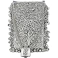 Trend Overseas Silver Metal Bag Mobile Cellphone Holder Phone Pouch Cover and Sari Hook for Women Saree Clutch