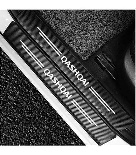 J&J Automotive Custom Floor Mats For Nissan Qashqai 2021+ – 4-Piece Black Velour, Embroidered Logo, Anti-Slip