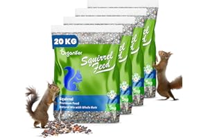 Nourriture pour Écureuils – Mélange avec des Noix Entières (20 Kg) Riche en Protéines, Matières Grasses Et Fibres - sans Pesticides - pour Mangeoires À Oiseaux - pour Toutes Les Saisons - Organifer