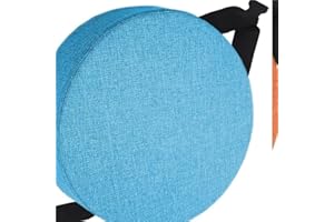 HKJGNH Cuscino rotondo per sedia Ufficio con fibbia antiscivolo, 25/28/40/35/30/45/50cm, 3/5/8 Spessori, cuscino rotondo per sedia da pranzo per sedie da Cucina, sgabelli giardino, interni, casa(Color 6,35x3