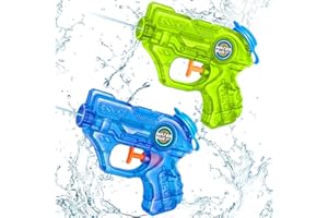 ZOSIGN Pistola de Agua, 2pcs Pistola de Agua Pequeña, Juguete Pistolas de Agua Niños, Mini Juguetes Pistolas, Pistolas de Aagua, Pistola de Agua de Juguete, Pistolas Juguetes Agua (Azul Verde)