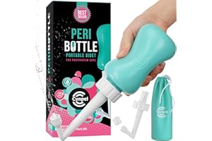 Cynpel Portable Bidet for Postpartum - 350ml Peri Bottle for Women - Upside Down Perineal Squirt Cleansing - Post Birth Travel Wash Pump - Blue