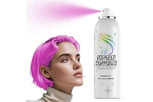 HIESGIE Rosa Temporäres Haarfarbspray - Sanfte Formel, Waschbar & Nicht Klebrig | Sofortige Haarfarbe-Alternative für Erwachsene | Halloween, Kostüm, Party-Make-up, 150ml