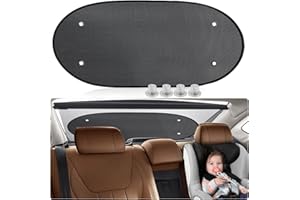NebulaGlam Pare Soleil Voiture pour Lunette Arrière, Pare-Soleil de Lunette arrière de Voiture avec Ventouse, Pare-Soleil de Voiture avec Ventouse pour Une Installation Facile, Protection UV 100x48cm