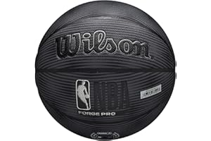 WILSON NBA Forge Pro Midnight Indoor/Outdoor Basketball - czarny/srebrny, rozmiar 18-75 cm