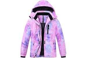 MoFiz Giacca Invernale Bambina Giacca sci Bambina Piumino Impermeabile Pile Antivento Giacche Ragazze Giacca In Softshell Con Cappuccio